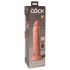 King Cock Elite 9 - vibrator cu ventuză 23cm - natural