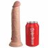 King Cock Elite 9 - vibrator cu ventuză 23cm - natural