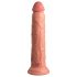 King Cock Elite 9 - vibrator cu ventuză și telecomandă, 23 cm - natural 