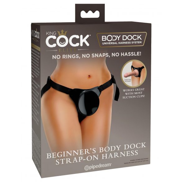 King Cock Elite Beginner's Body Dock - chiloți cu prindere (negru) 