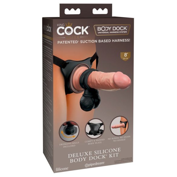 Set dildo cu ham King Cock Elite Deluxe 