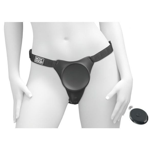 Suport corporal G-punct Pro - chiloți cu vibrator radio (negru)