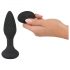 ANOS - vibrator anal cu perle rotative (negru)