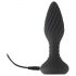 ANOS - vibrator anal cu perle rotative (negru)