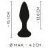 Vibrator anal cu rotație și bile, fără fir - negru (ANOS) 