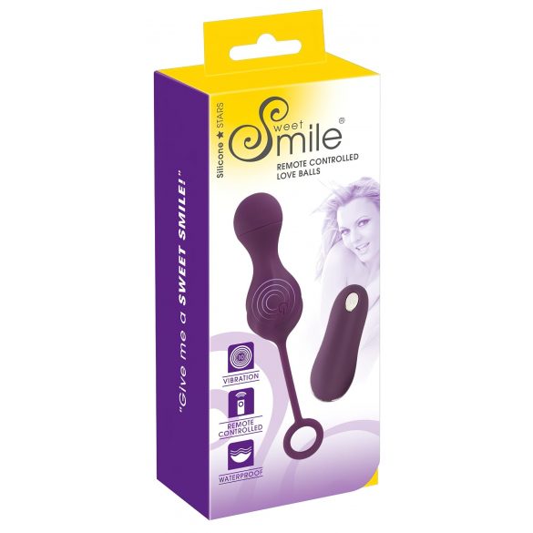 Bile vibratoare SMILE RC - cu acumulator, telecomandate (mov) 