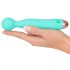 Cuties Mini Wand - vibrator mic, reîncărcabil, waterproof, pentru masaj (verde)