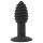 Vibrator anal din silicon Black Velvet Twist - cu acumulator (negru) 