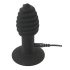 Vibrator anal din silicon Black Velvet Twist - cu acumulator (negru) 