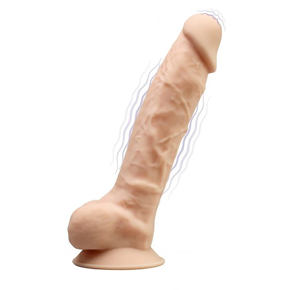 Silexd 8 - vibrator flexibil cu ventuză - 20cm (natural) 