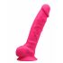 Silexd 8 - vibrator flexibil cu ventuză - 20cm (roz) 