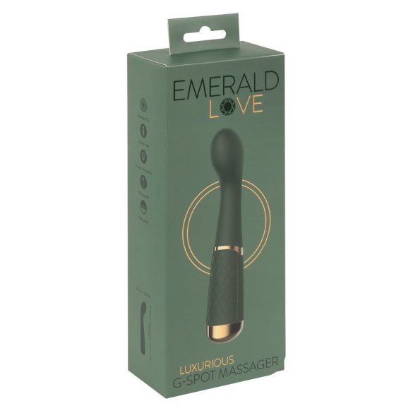 Emerald Love - vibrator G-punct, rezistent la apă, cu acumulator (verde) 