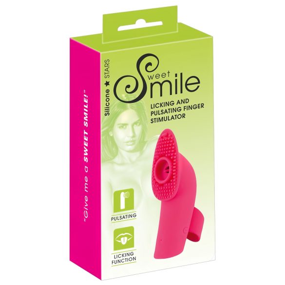 Vibrator cu limba și unde de aer - SMILE Licking, cu acumulator (roz) 