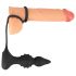 Vibrator anal și inel pentru penis Rebel 2in1 cu radio și baterie (negru) 