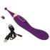 Javida - Set 2în1 cu stimulatoare clitoridiană și vibrator cu acumulator (mov)