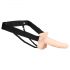 You2Toys Strap-on - vibrator gol, cu acumulator, atașabil (natural) 