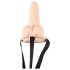 You2Toys Strap-on - vibrator gol, cu acumulator, atașabil (natural) 