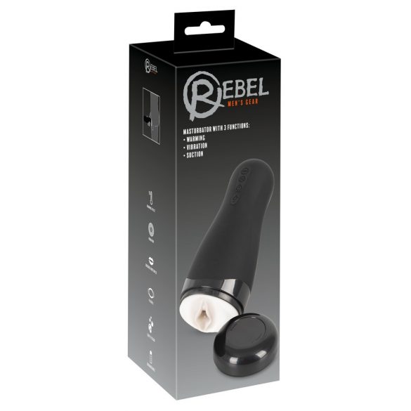 Masturbator Rebel 3 Funcții - cu încălzire, reîncărcabil 