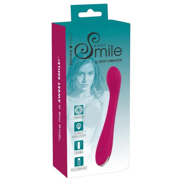 SMILE G-spot - vibrator pentru punctul G cu nervuri, reîncărcabil (mov)