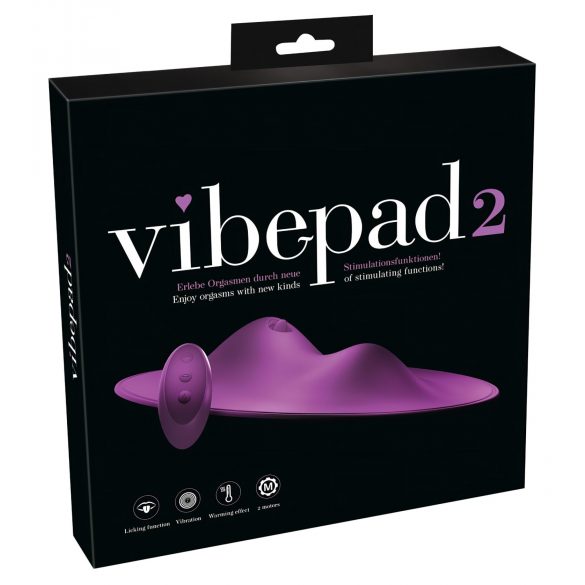 VibePad 2 - vibrator cu radio și baterie, formă de pernă (mov) 