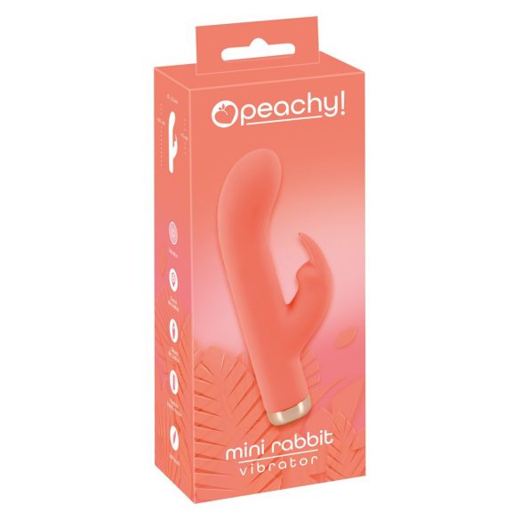 You2Toys peachy! mini rabbit - vibrator reîncărcabil, cu urechi de iepure (piersică) 