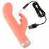 You2Toys peachy! mini rabbit - vibrator reîncărcabil, cu urechi de iepure (piersică) 