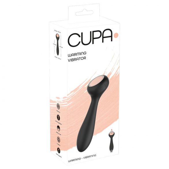 You2Toys CUPA - vibrator 2în1 încălzitor și reîncărcabil (negru) 