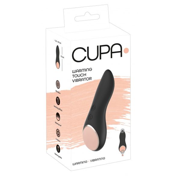 You2Toys CUPA - vibrator clitoridian încălzit cu acumulator (negru) 