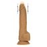 Vibrator radio, cu impulsuri, Naked Addiction 9 - culoare închisă (23cm) 