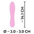 Cuties Mini 3 - vibrator rezistent la apă, cu baterie și textură striată (roz) 