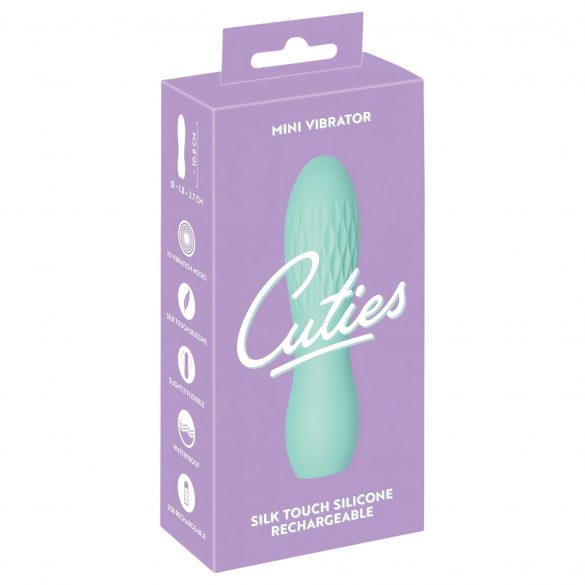 Cuties Mini 3 - vibrator geometric, rezistent la apă, cu acumulator (verde) 