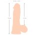 Dildo Natute Skin cu piele - 20cm (natural) 