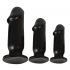 Kit de antrenament Anos - set de dildo anal (3 piese) - negru 