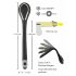 Dilatator pentru penis - vibrator uretral cu baterie (0,6-1,1cm) - negru 