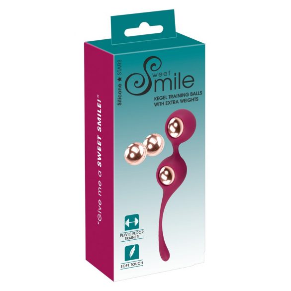 Set de bile vaginale ajustabile SMILE (roșu) 