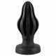 ANOS - dildo anal super-moale, striat - 5cm (negru) 