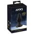 ANOS - dildo anal super-moale, cu nervuri - 5 cm (negru)