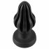 ANOS - dildo anal super-moale, striat - 5cm (negru) 