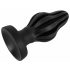 ANOS - dildo anal super-moale, striat - 5cm (negru) 