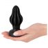 ANOS - dildo anal super-moale, cu nervuri - 5 cm (negru)