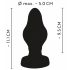 ANOS - dildo anal super-moale, striat - 5cm (negru) 