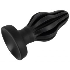 ANOS - dildo anal super-moale, cu costuri - 7cm (negru)