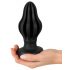 ANOS - dildo anal super-moale, striat - 7cm (negru) 