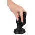 ANOS - dildo anal super moale, cu nervuri - 7cm (negru)