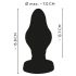 ANOS - dildo anal super-moale, striat - 7cm (negru) 