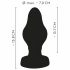 ANOS - dildo anal super-moale, striat - 7cm (negru) 