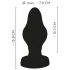 ANOS - dildo anal super moale, cu nervuri - 7cm (negru)