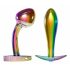 Set de dildo anal metalic ANOS Rainbow - 2 piese 