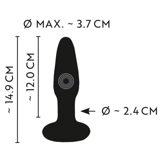 ANOS - Vibrator anal rezistent la apă, cu acumulator (negru)