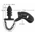 Cage de penis din silicon Black Velvet cu dildo anal (negru) 